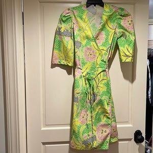 Rhode Resort vibrant cotton wrap dress
